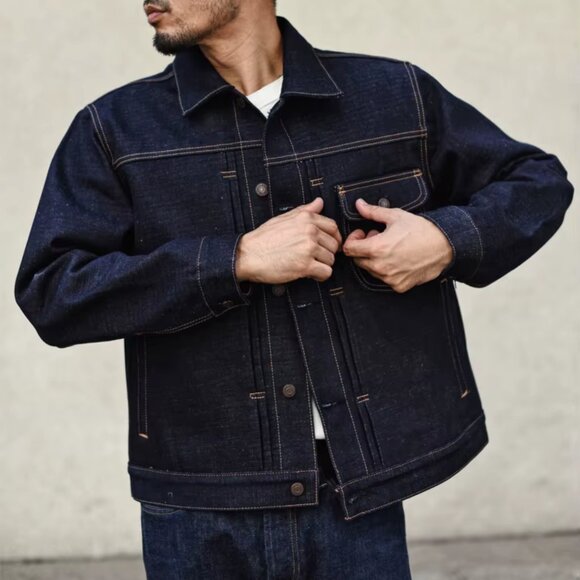 21Oz Rainbow Selvedge Denim Jacket - Picture 1 of 10